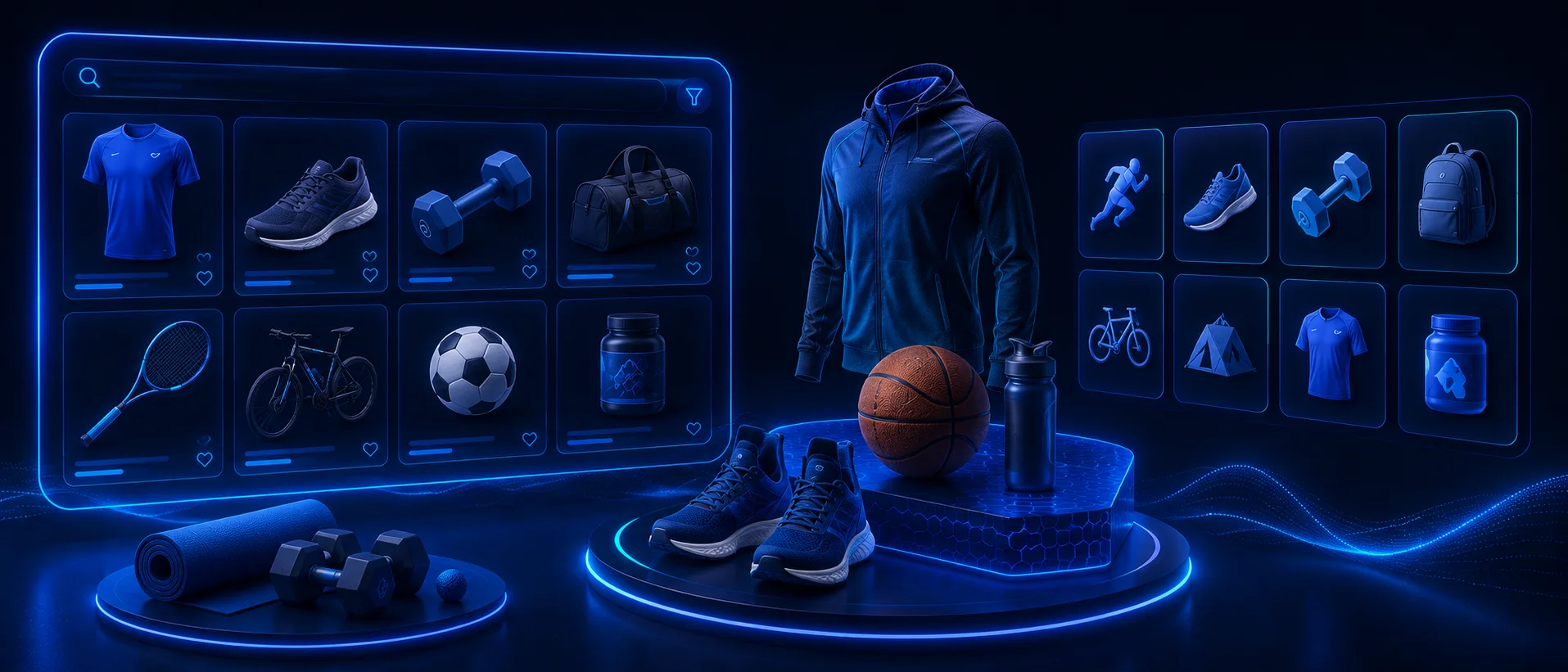 Organized sports store product display